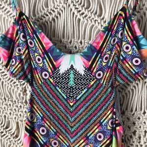 Mara Hoffman 🌈 Swim  maxi jersey dress in multi so color  sz Medium